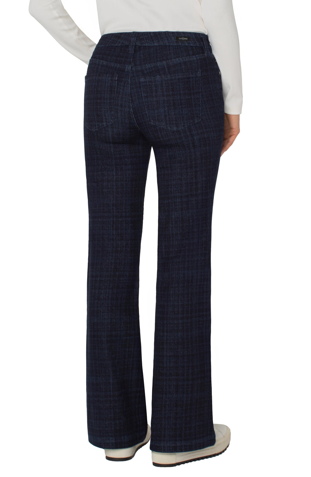 Hannah 32" Indigo Plaid Jean