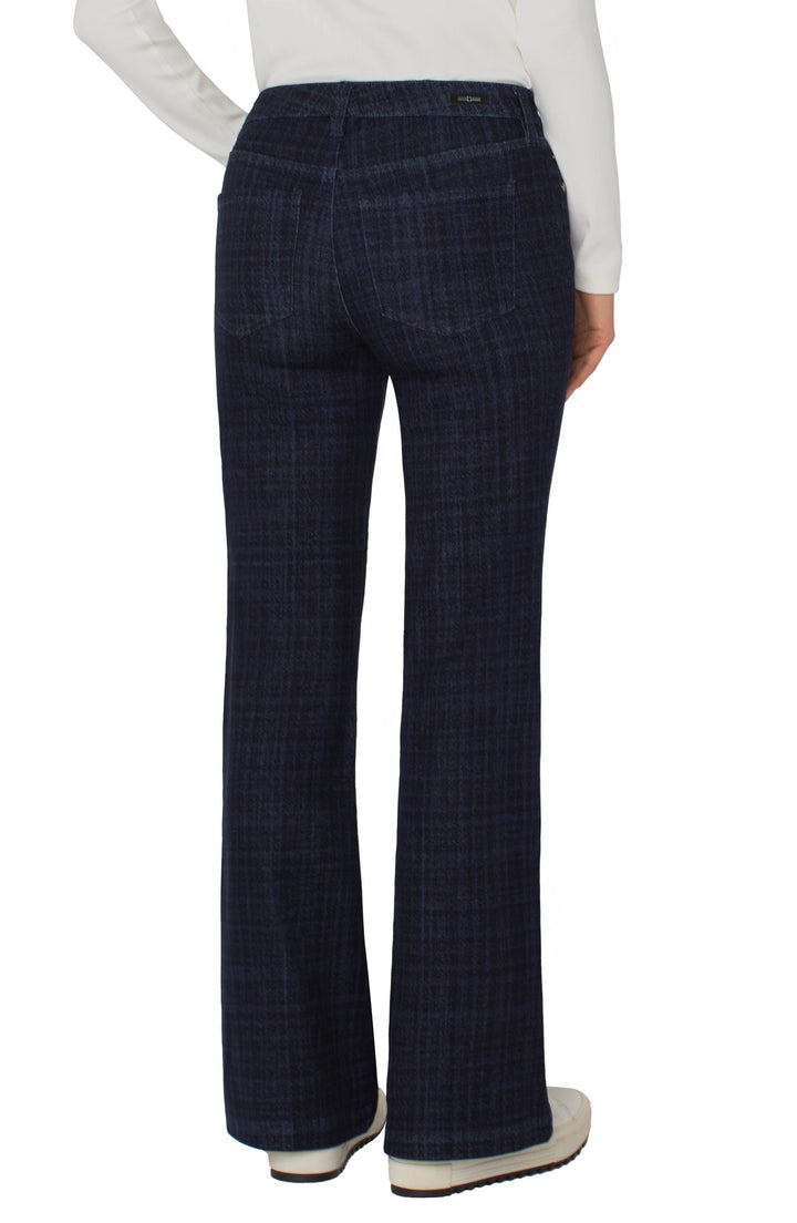 Hannah 32" Indigo Plaid Jean