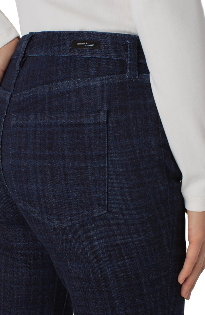 Hannah 32" Indigo Plaid Jean