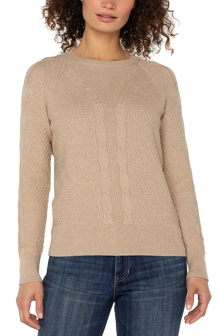 Cable Crew Neck Sweater