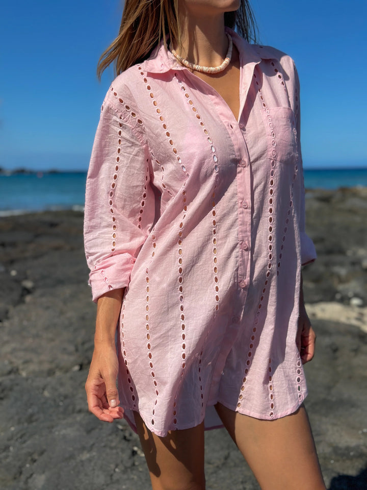 Positano Eyelet Shirtdress