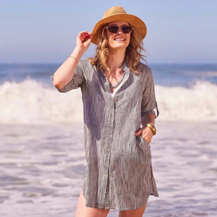 Surf Buttondown Coverup