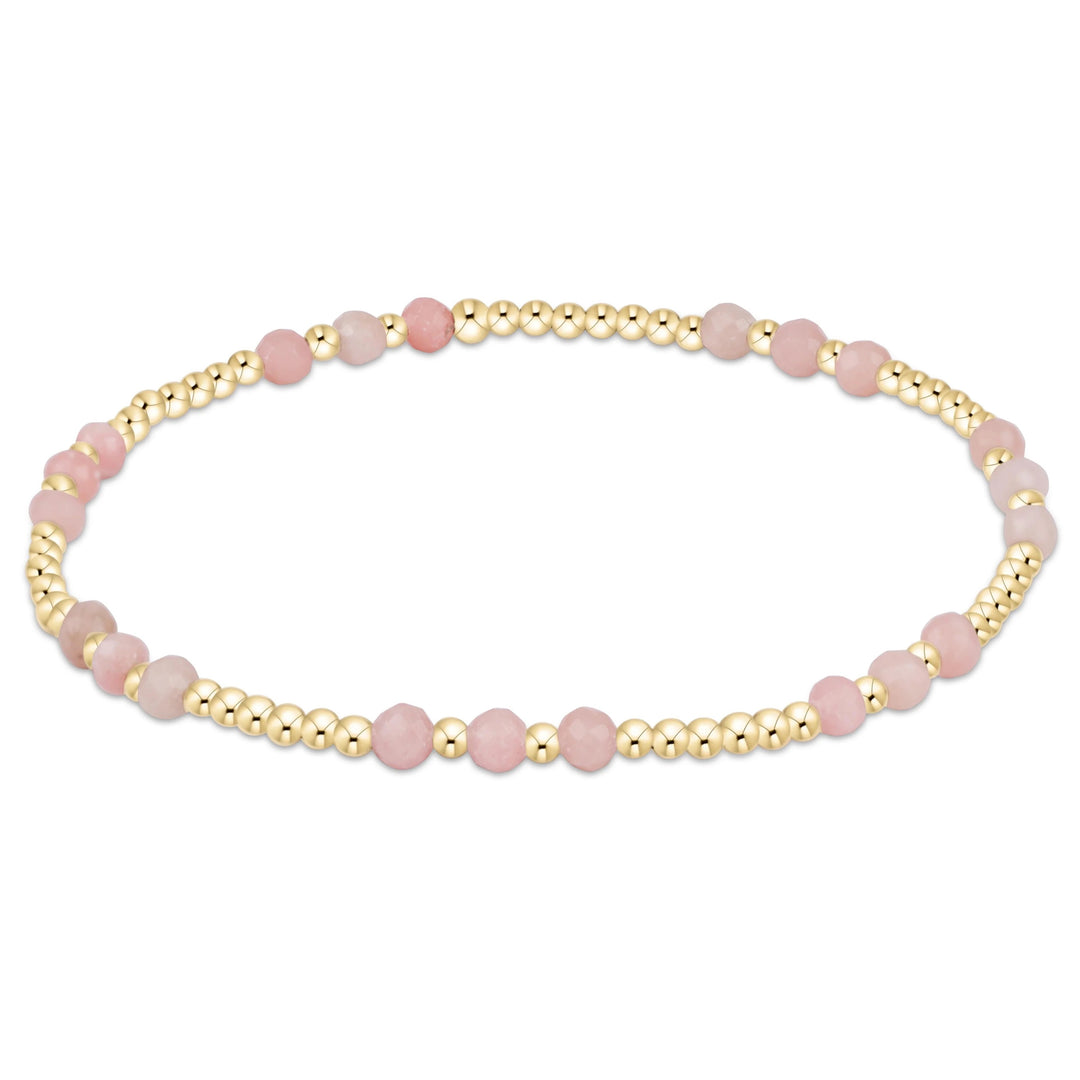 Joy Gem 3mm bracelets by Lemon Cabana featuring colorful gemstone beads on elastic stretch cord.