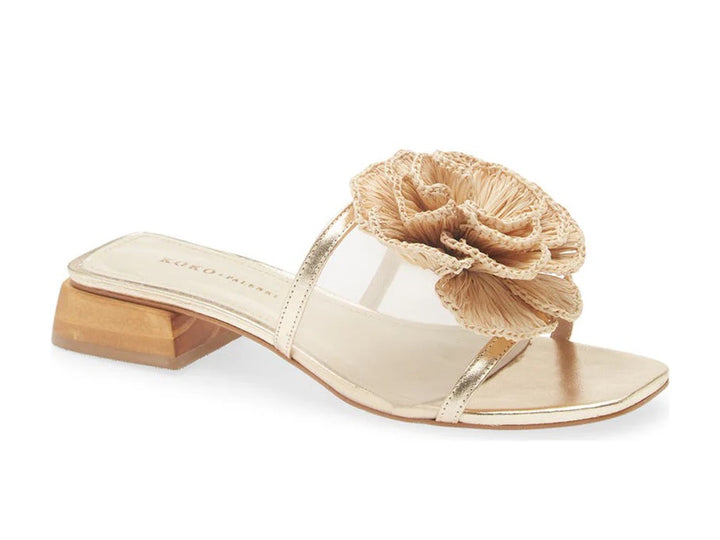 Ana Gold Raffia Sandal
