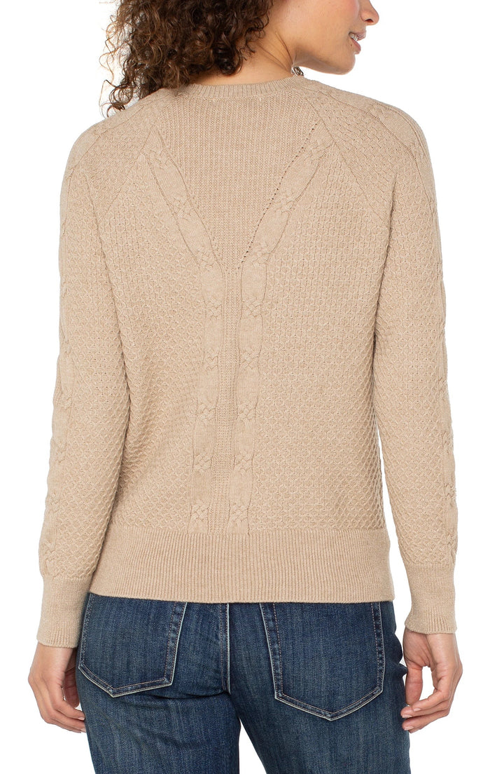 Cable Crew Neck Sweater