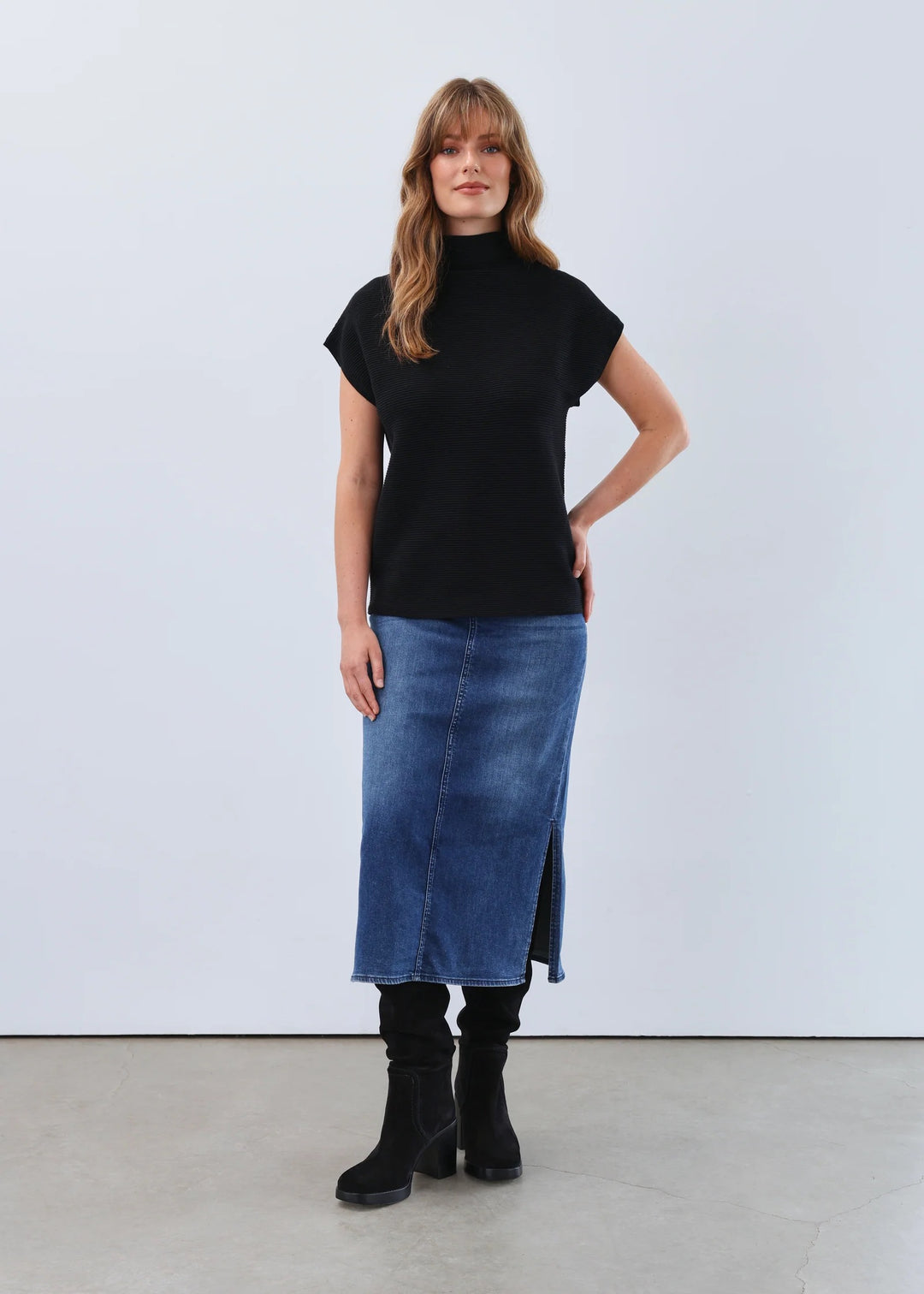 Ottoman Cap Sleeve Sweater