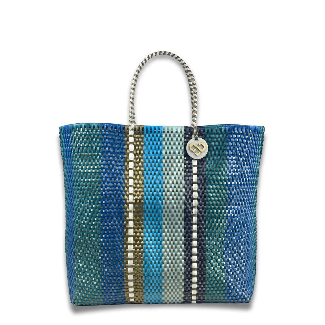 Maria Victoria Billy Jeans Upcycle Tote bag made from recycled denim, offering a stylish and eco-friendly accessory for everyday use.