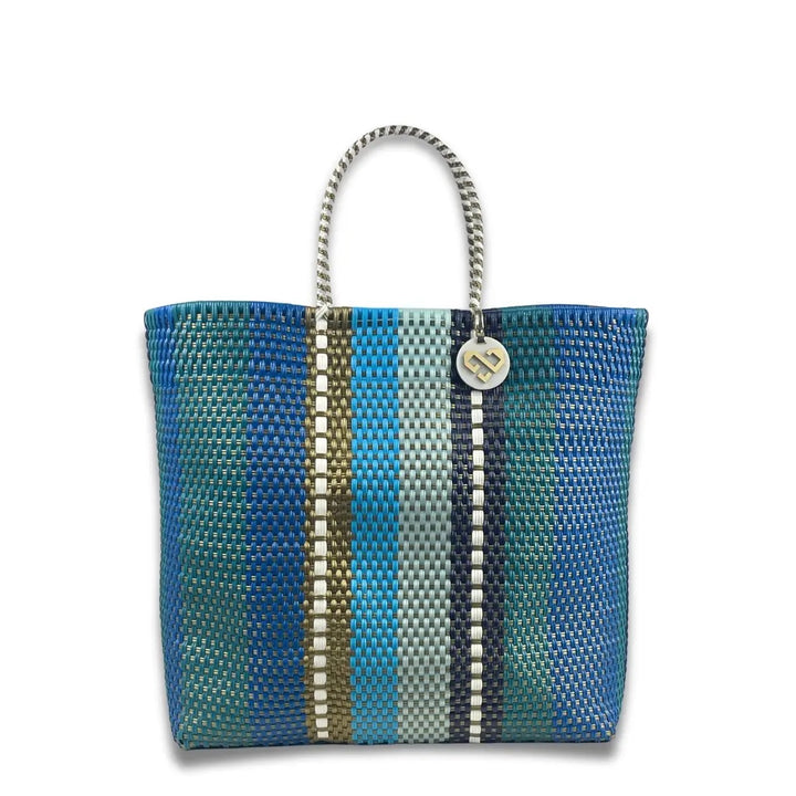 Maria Victoria Billy Jeans Upcycle Tote bag made from recycled denim, offering a stylish and eco-friendly accessory for everyday use.