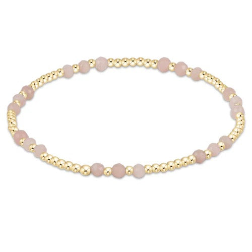 Gemstone Gold Joy Pattern 3mm Bead Bracelet