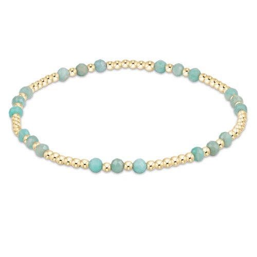 Gemstone Gold Joy Pattern 3mm Bead Bracelet