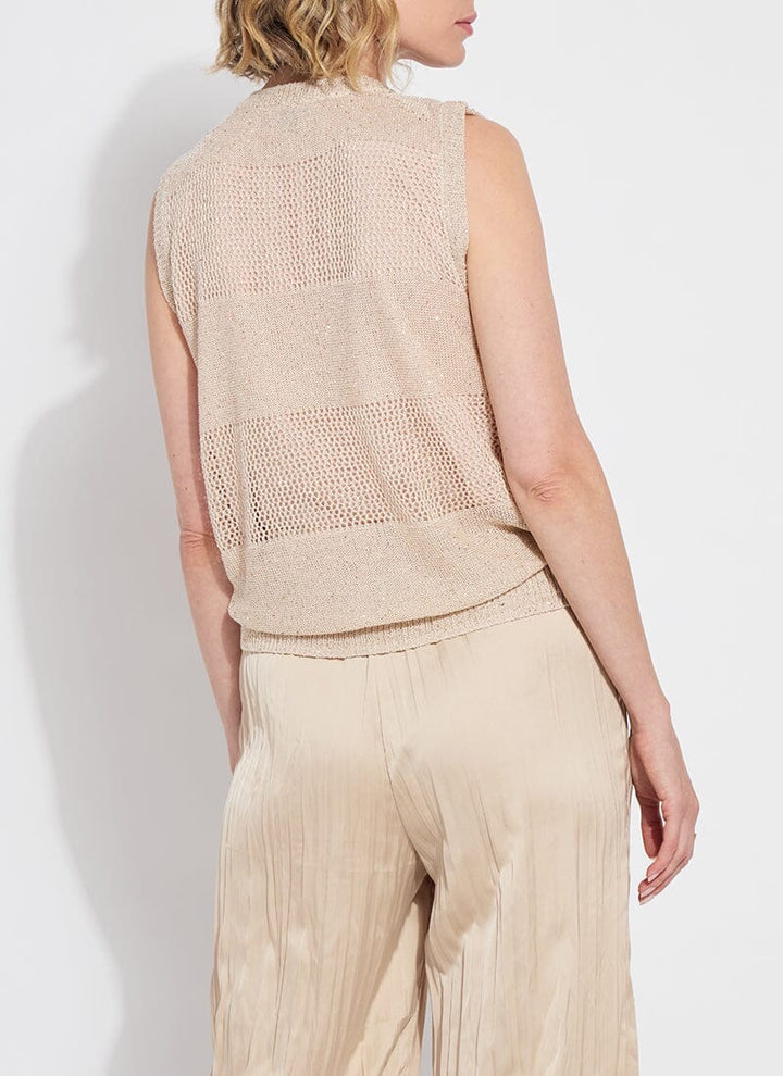 Sequin V-Neck Shell Top