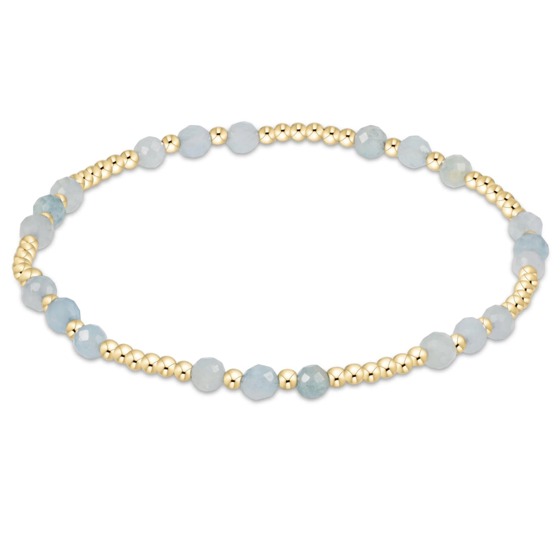 Gemstone Gold Joy Pattern 3mm Bead Bracelet