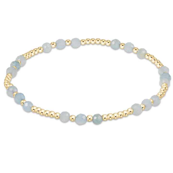 Gemstone Gold Joy Pattern 3mm Bead Bracelet