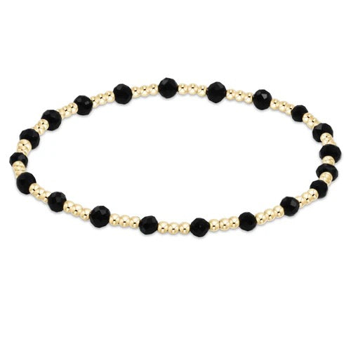 Gemstone Gold Sincerity Pattern 3MM Bead Bracelet