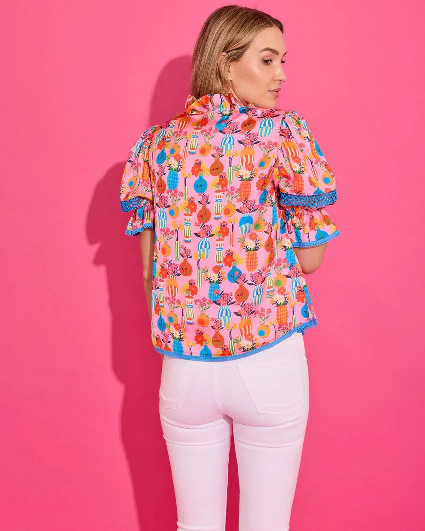 Lottie Pink Chantilly Top