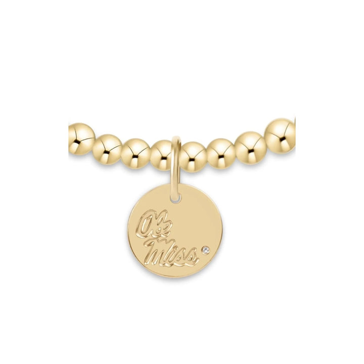 Collegiate Collection Gold 3mm Bracelet with Disc