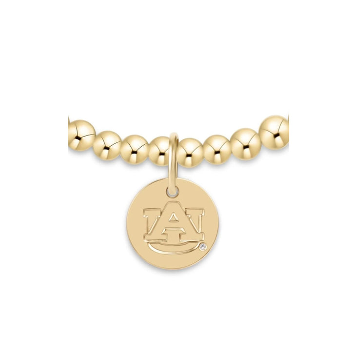 Collegiate Collection Gold 3mm Bracelet with Disc