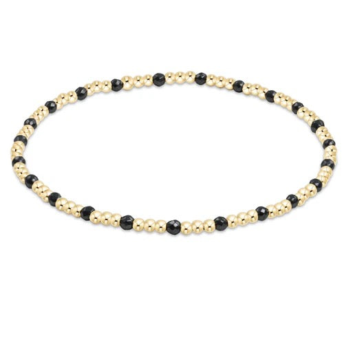 Gemstone Gold Sincerity Pattern 3MM Bead Bracelet