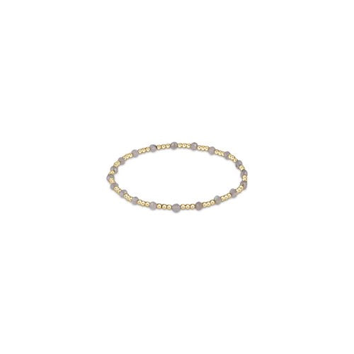 Gemstone Gold Sincerity Pattern 3MM Bead Bracelet