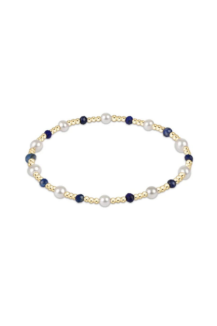 Pearl Sincerity Pattern 4mm Bead Bracelet with Gemstone