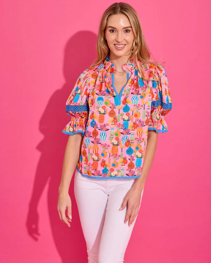 Lottie Pink Chantilly Top