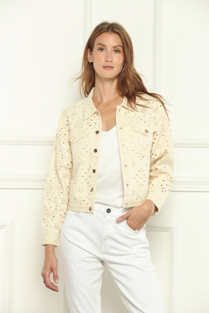 Cream Eyelet Jacket