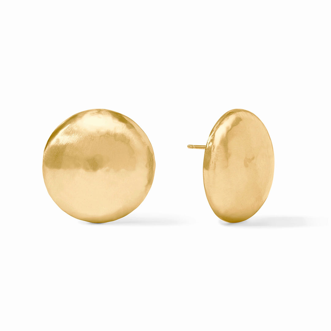 Julie Vos Solara statement stud earrings with gold-toned design and intricate detailing, perfect as stylish accessories.