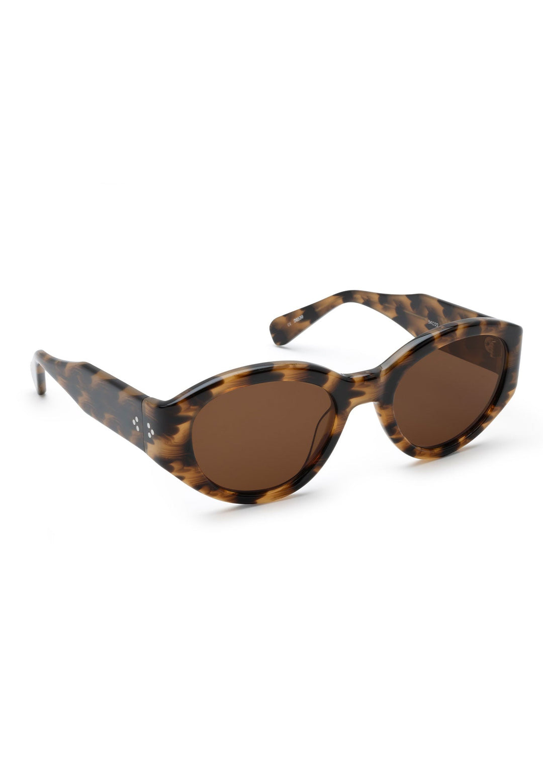 KREWE Lucy Venezia oval wrap sunglasses, three-quarter view