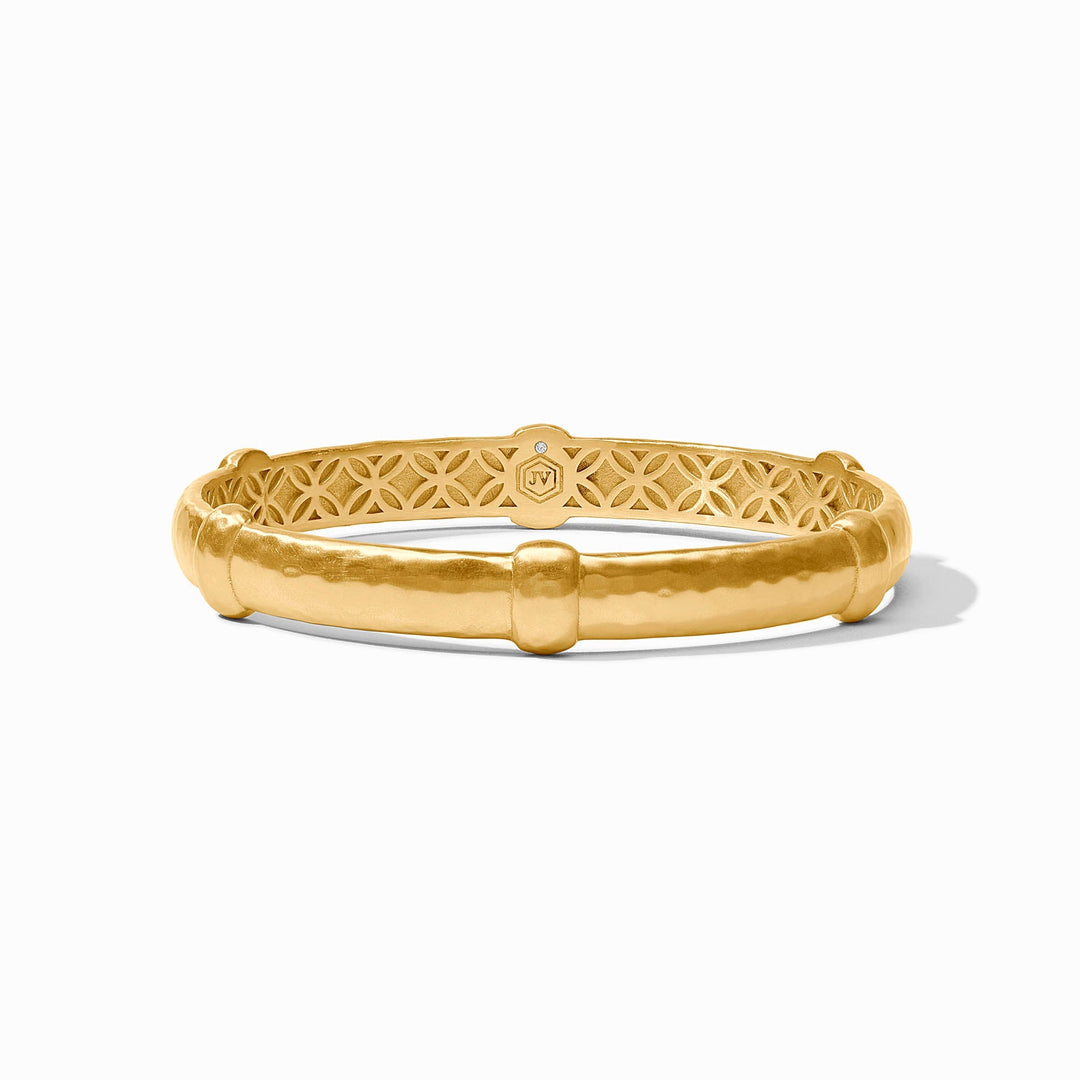 Gold Sahara Bangle by Julie Vos, elegant jewelry accessory featuring a sleek, polished gold band with subtle detailing.