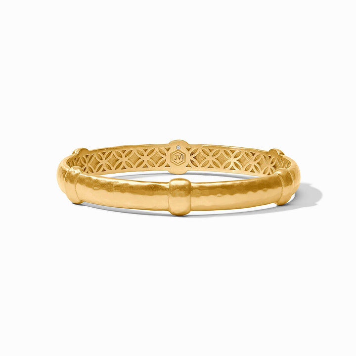 Gold Sahara Bangle by Julie Vos, elegant jewelry accessory featuring a sleek, polished gold band with subtle detailing.