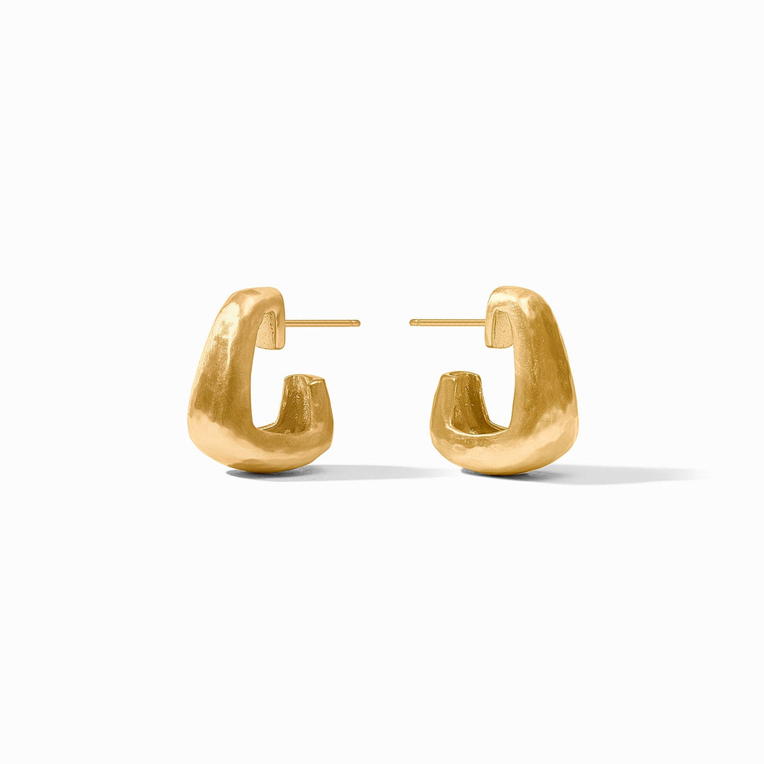 Gold Sahara Hoop earrings by Julie Vos, stylish accessories featuring large hoop design with a polished gold finish.