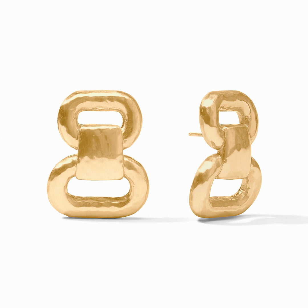 Gold Sahara Midi Earring by Julie Vos featuring sleek, minimalist design in a stylish accessories image.
