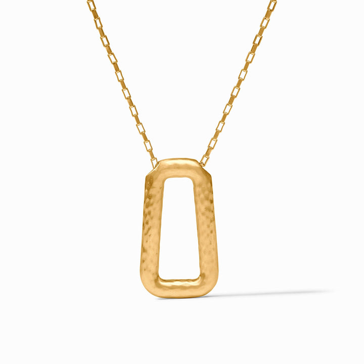 Gold Sahara necklace pendant by Julie Vos featuring a sleek, elegant design on a delicate chain.