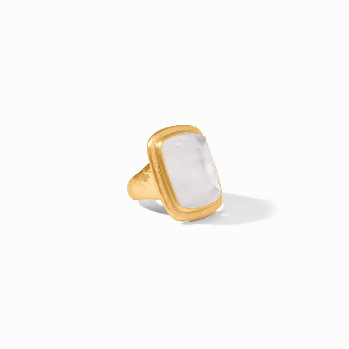 Julie Vos Sahara Stone ring featuring iridescent clear crystal set in stylish accessories jewelry.