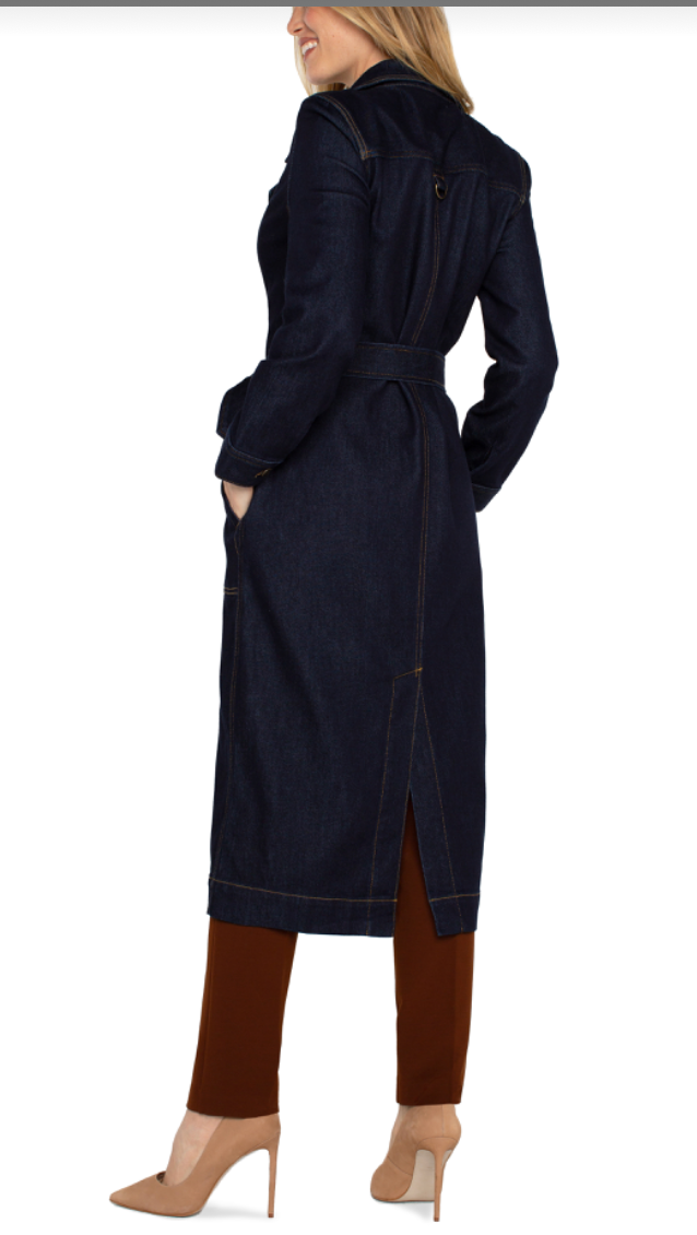 Notch Collar Duster Coat / Dress