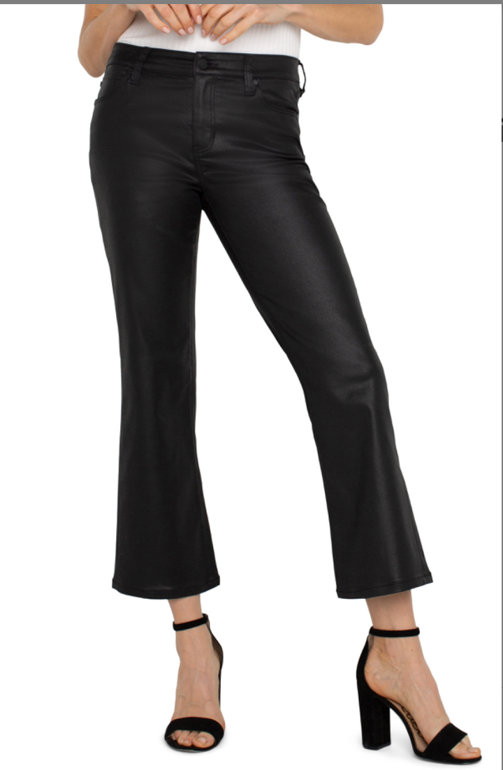 Hannah 28" Coated Flare Pant