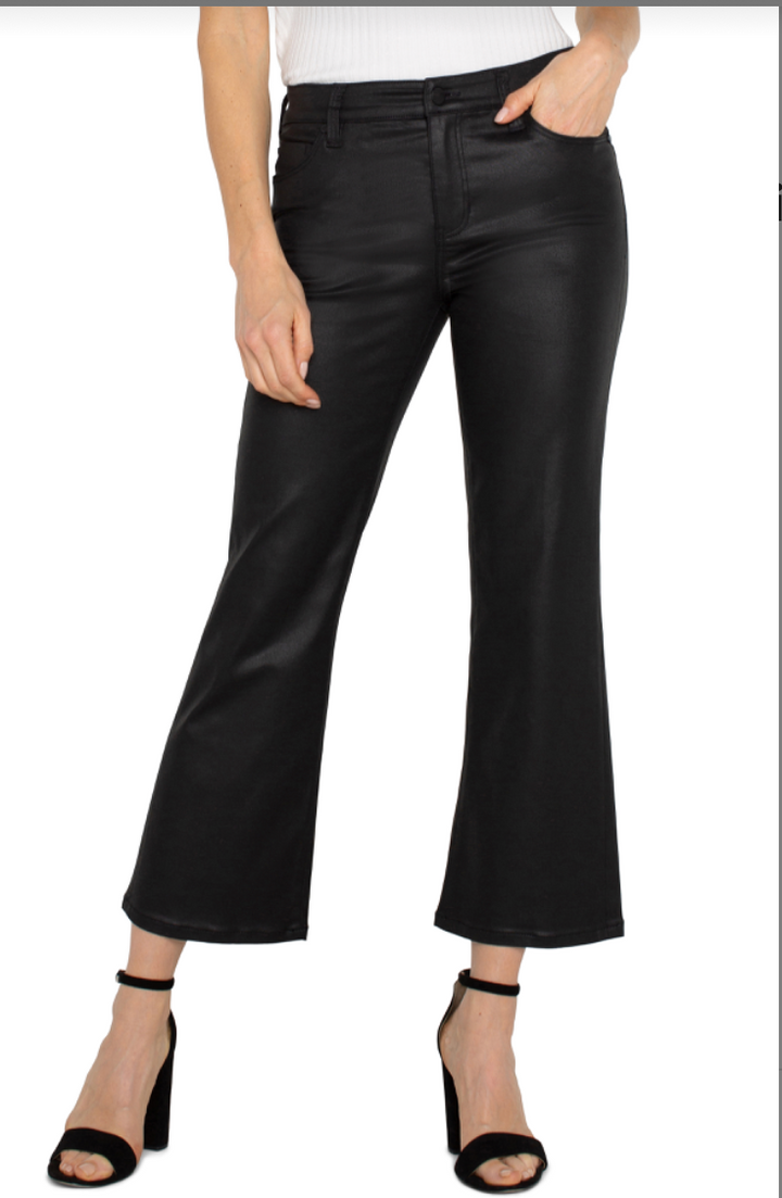 Hannah 28" Coated Flare Pant