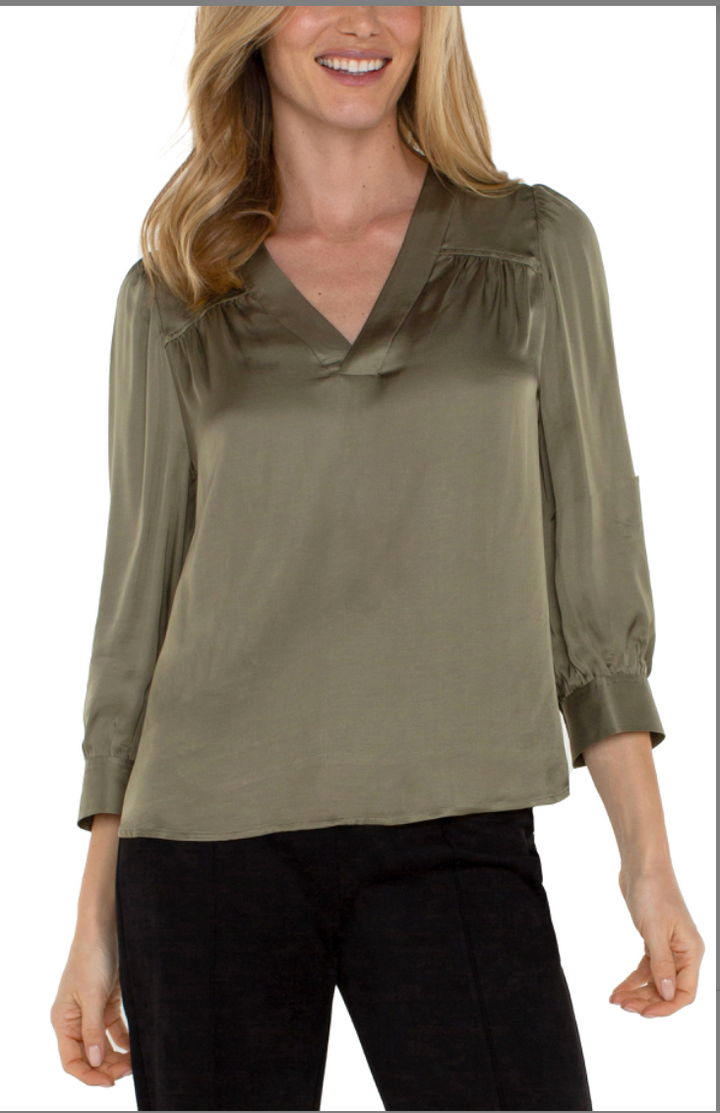 Pleat Neck Blouse