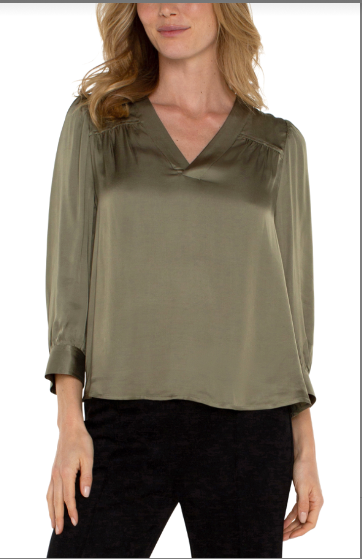 Pleat Neck Blouse