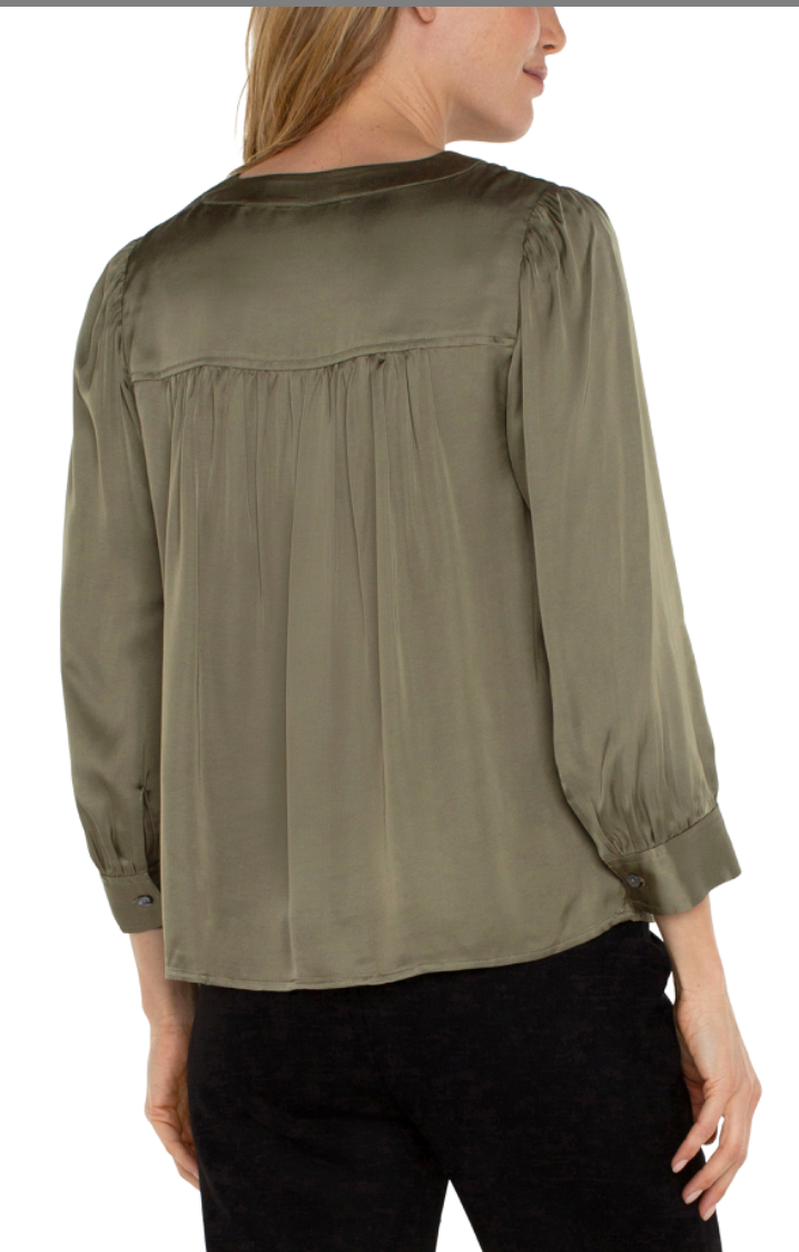 Pleat Neck Blouse