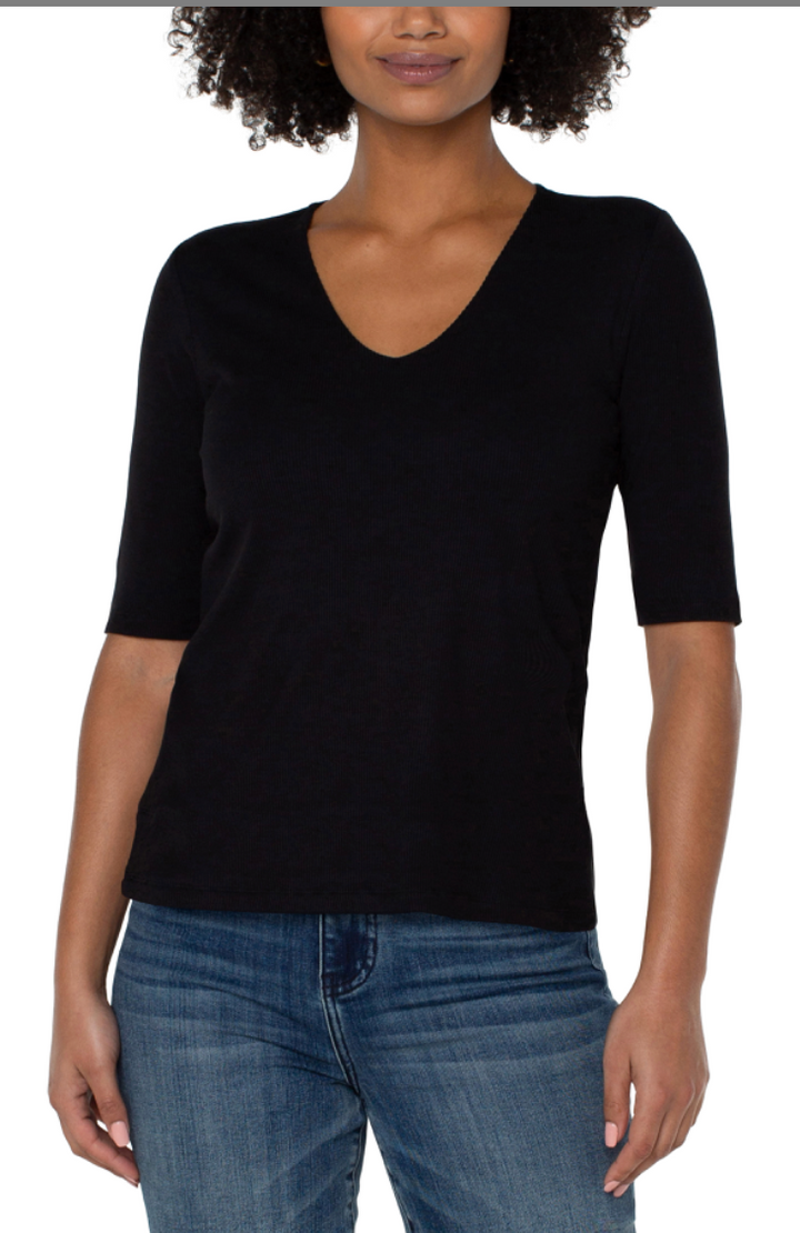 V-neck Half-Sleeve top