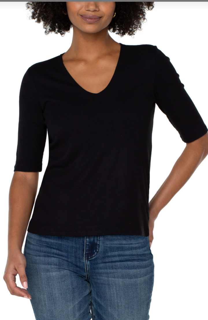 V-neck Half-Sleeve top