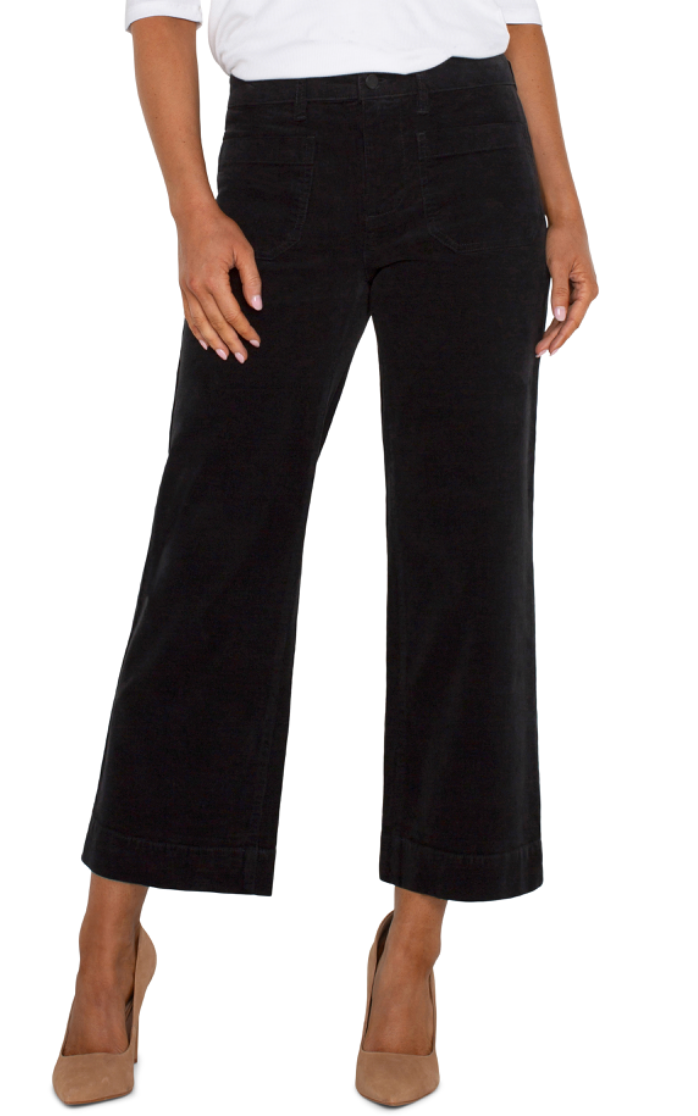 Corduroy Crop Wide-Leg Pant