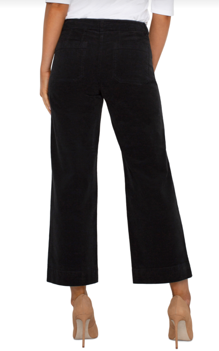 Corduroy Crop Wide-Leg Pant