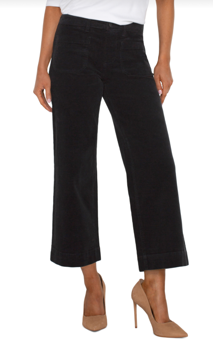 Corduroy Crop Wide-Leg Pant