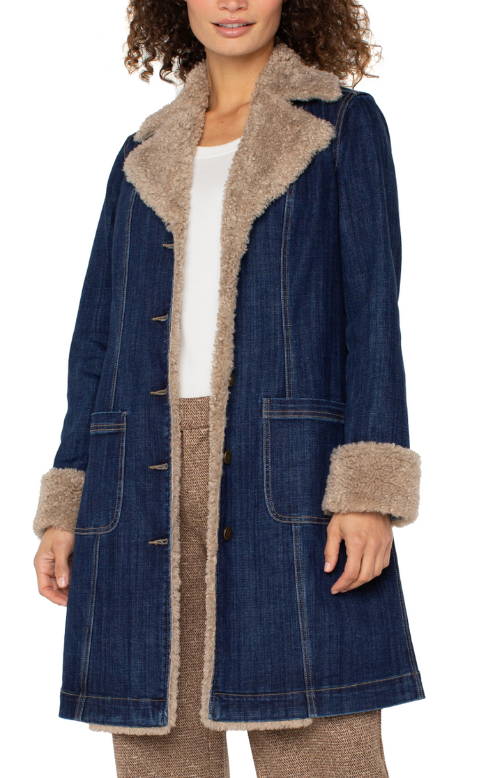 Sherpa Trimmed Car Coat