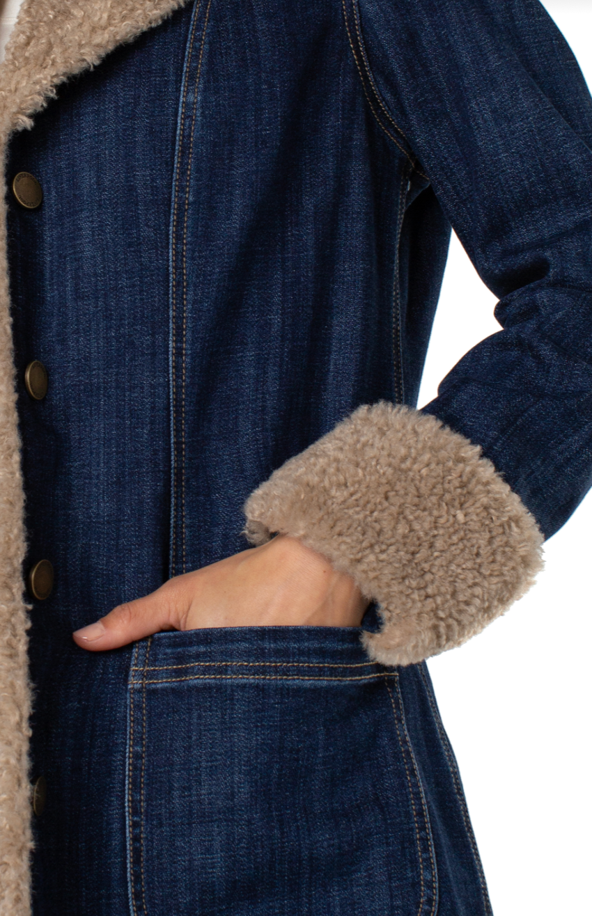 Sherpa Trimmed Car Coat