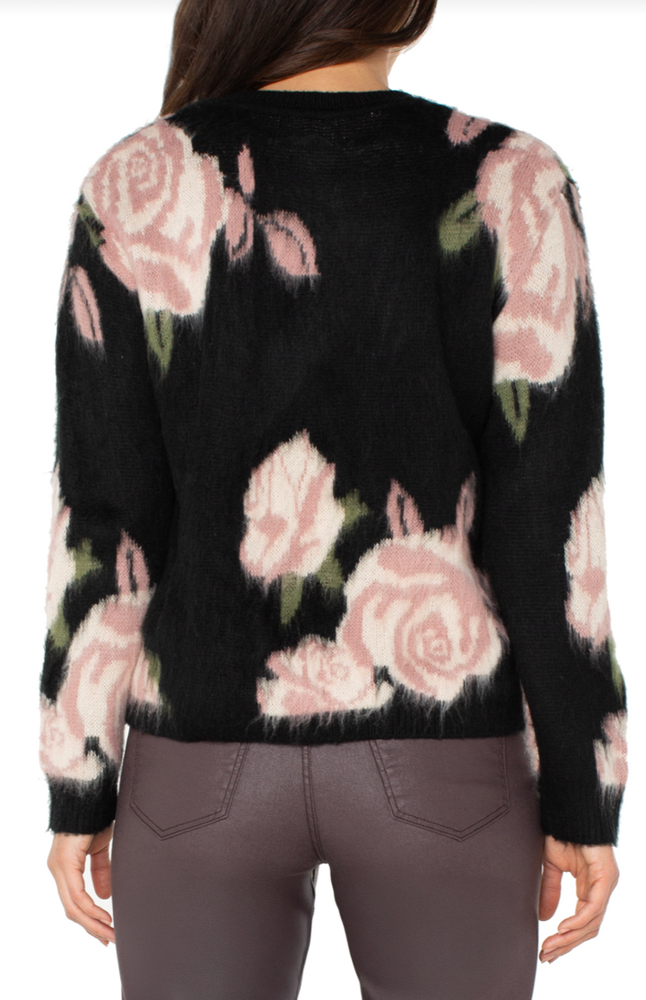 Floral Drop Shoulder Sweater