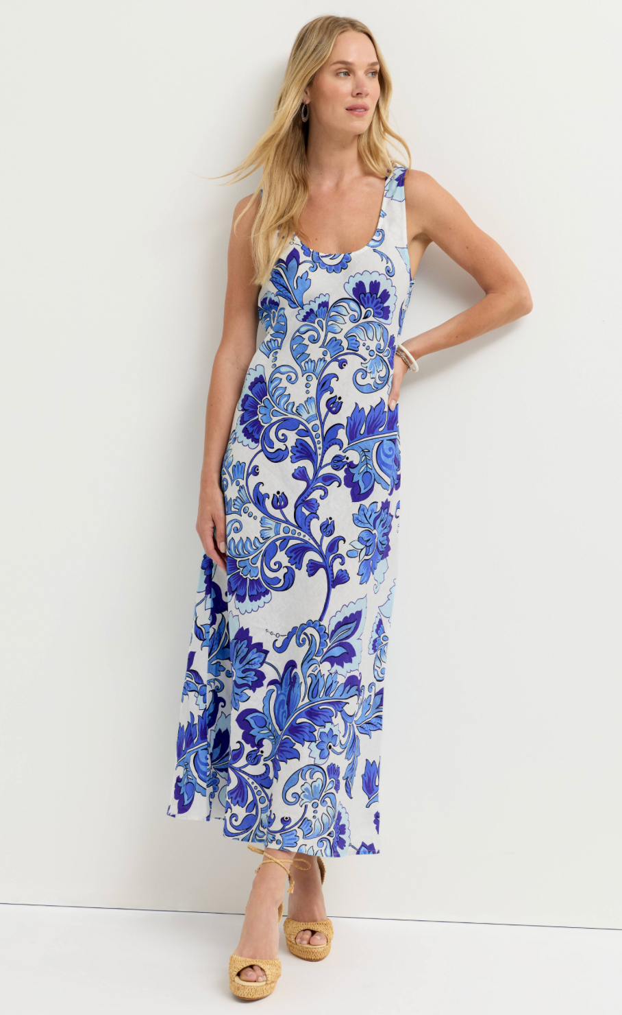 Naidda Linen Tank Dress