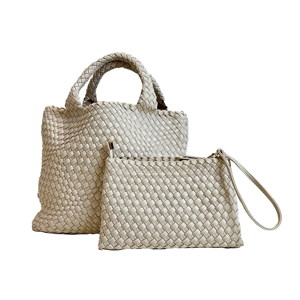 Bright neon tote bag by Ahdorned featuring vibrant color and sturdy handles, perfect for stylish accessories and everyday use.